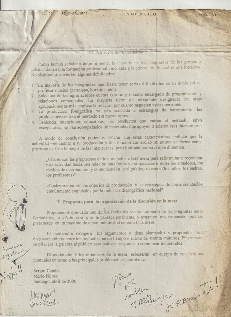 Documento Mesa Redonda. 2do Encuentro de la canción infantil. Pag. 6